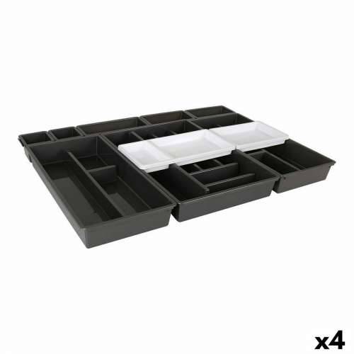 Organizator Pribora za Jelo Tontarelli Bella Crna 10 Dijelovi 70 x 49,2 x 6,7 cm (4 kom.) Cijena