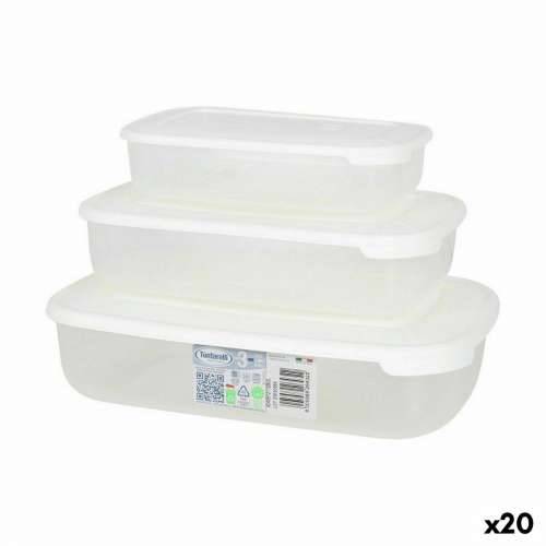 Set 3 kutija za užinu Tontarelli Family Bijela Pravokutno 29,6 x 19,8 x 7,7 cm (20 kom.) Cijena