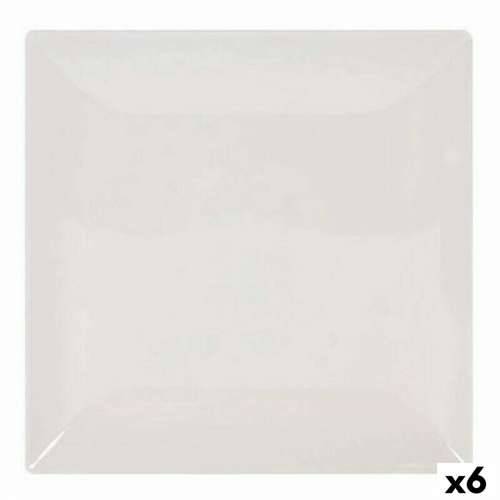 Plakans šķīvis La Mediterránea Elite Gres Keramika Bjelokost 26,5 x 26,5 x 2,5 cm (6 kom.) Cijena