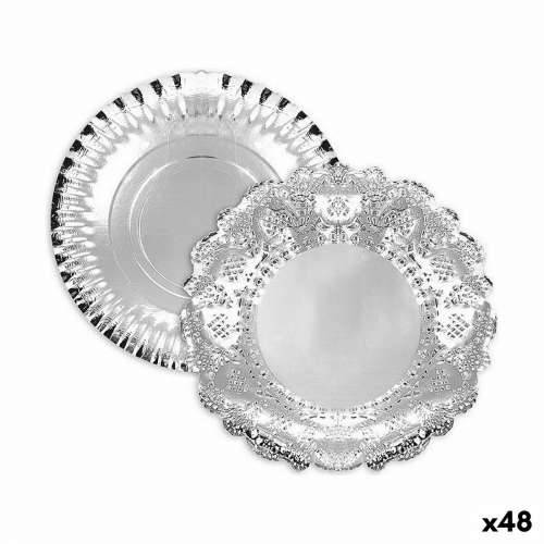 Pladanj za aperitive Algon Srebrna Okruglo 30 x 30 x 1,5 cm (48 kom.) Cijena