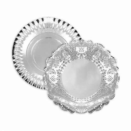 Pladanj za aperitive Algon Srebrna Okruglo 30 x 30 x 1,5 cm (48 kom.) Cijena