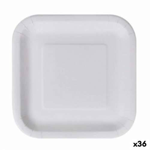 Set tanjura Algon Jednokratne Bijela Karton Kvadratno 26 cm (36 Jedinice) Cijena