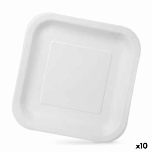Set tanjura Algon Jednokratne Bijela Karton 23 x 23 x 1,5 cm (10 kom.) Cijena