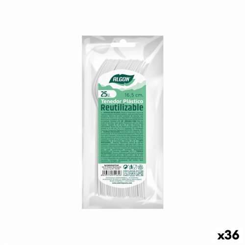 Set Vilica Algon Za višekratnu uporabu Bijela 36 Jedinice 16,5 cm Cijena
