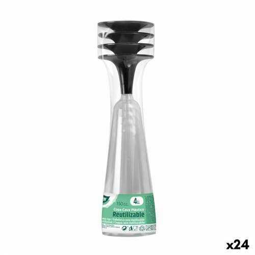 Čaše za cavu za višekratnu uporabu Algon Crna 24 kom. 150 ml (4 Dijelovi) Cijena