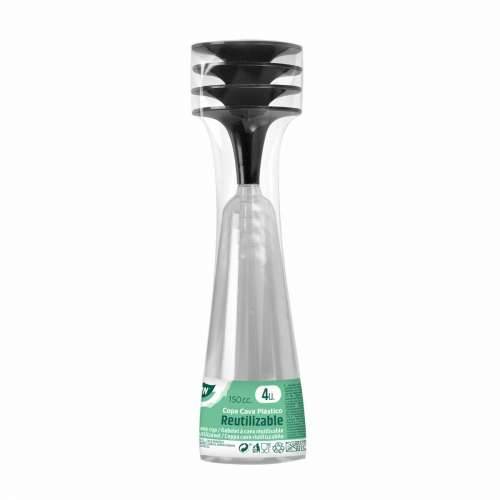 Čaše za cavu za višekratnu uporabu Algon Crna 24 kom. 150 ml (4 Dijelovi) Cijena