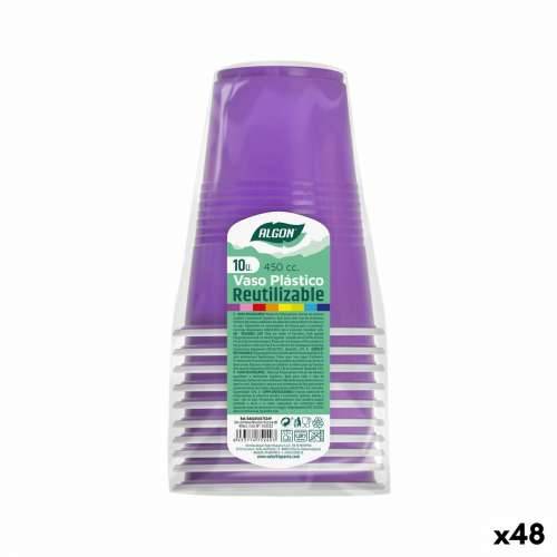 Set čaša za višekratnu upotrebu Algon Fuksija 48 kom. 450 ml (10 Dijelovi) Cijena