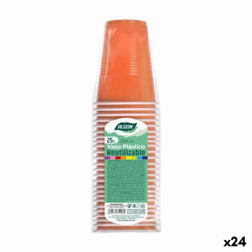 Set čaša za višekratnu upotrebu Algon Oranžna 24 kom. 250 ml (25 Dijelovi) Cijena
