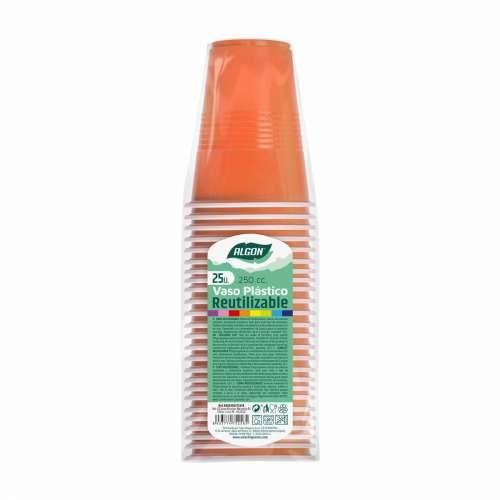 Set čaša za višekratnu upotrebu Algon Oranžna 24 kom. 250 ml (25 Dijelovi) Cijena