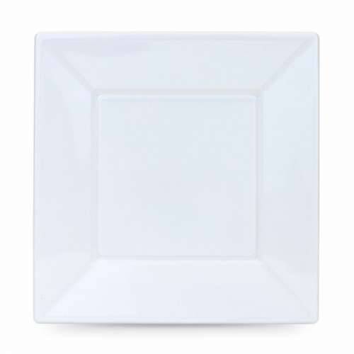 Set tanjura za višekratnu uporabu Algon Kvadratno Bijela Plastika 23 x 23 x 2 cm (24 kom.) Cijena