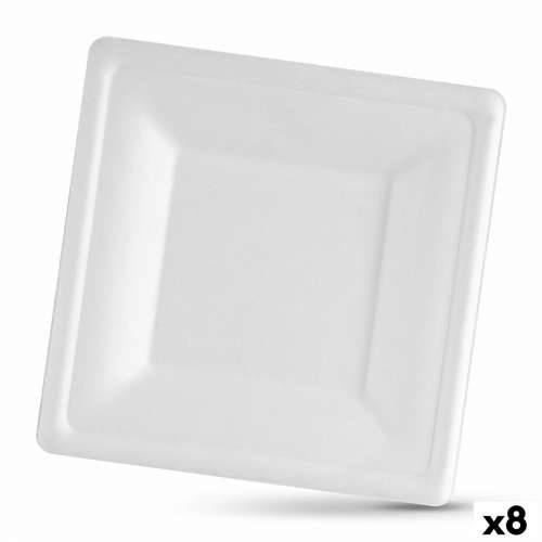 Set tanjura Algon Jednokratne Bijela Šećerna trska Kvadratno 26 cm (8 kom.) Cijena