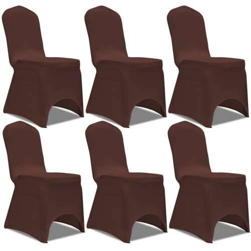 Rastezljive navlake za stolice 6 kom Smeđa boja Cijena