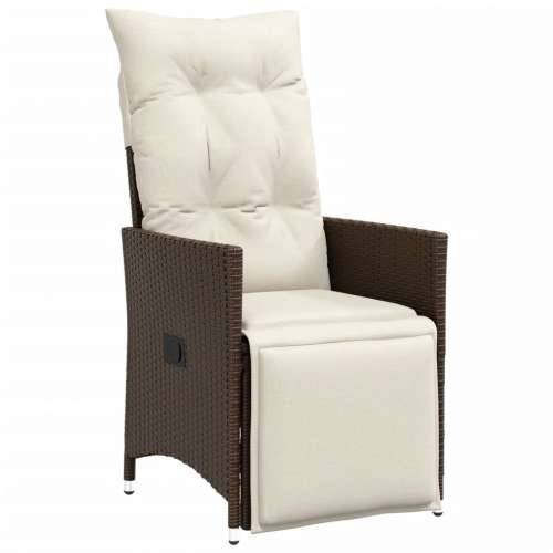 9-dijelni vrtni bistro set od poliratana s jastucima smeđi - 190 x 80 x 75 cm 8 Cijena