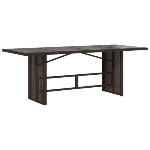 9-dijelni vrtni bistro set od poliratana s jastucima smeđi - 190 x 80 x 75 cm 8 Cijena