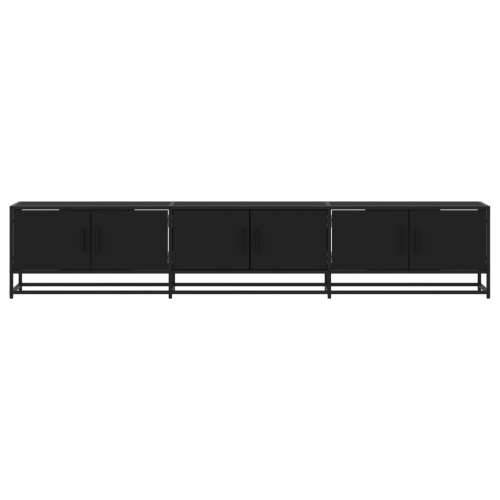 TV ormarić crni 210 x 35 x 41 cm od konstruiranog drva - Crna 1 210 cm Cijena