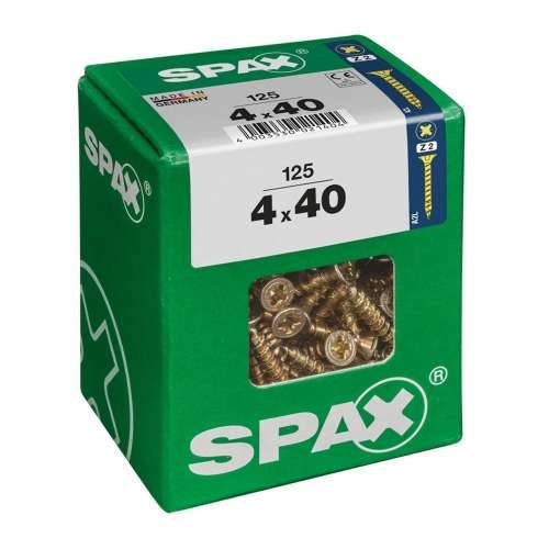 Kutija za vijke SPAX Yellox Drvo Ravna glava 125 Dijelovi (4 x 40 mm) Cijena
