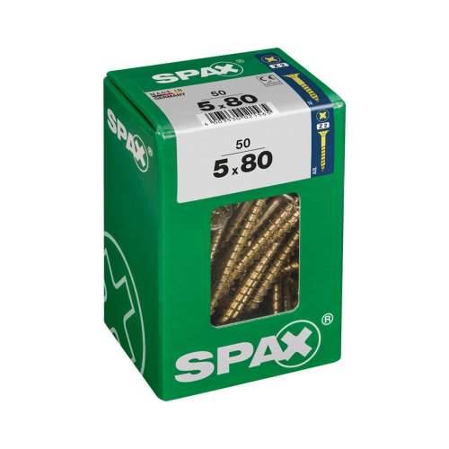 Kutija za vijke SPAX Yellox Drvo Ravna glava 50 Dijelovi (5 x 80 mm) Cijena