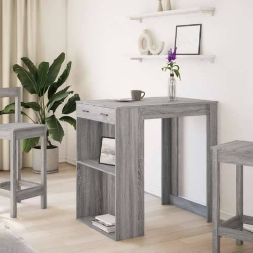 Barski stol sivi 102x70x103,5 cm od konstruiranog drva - Sivi hrast sonoma 1 Cijena