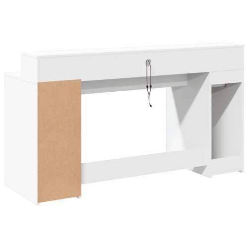 Radni stol LED bijeli 160x55x91 cm od konstruiranog drva - Bijela 160 x 55 x 91 cm Cijena