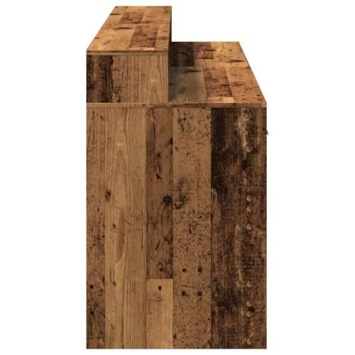 Radni stol s LED svjetlima boja starog drva 160x55x91 cm drveni - Staro drvo 160 x 55 x 91 cm Cijena