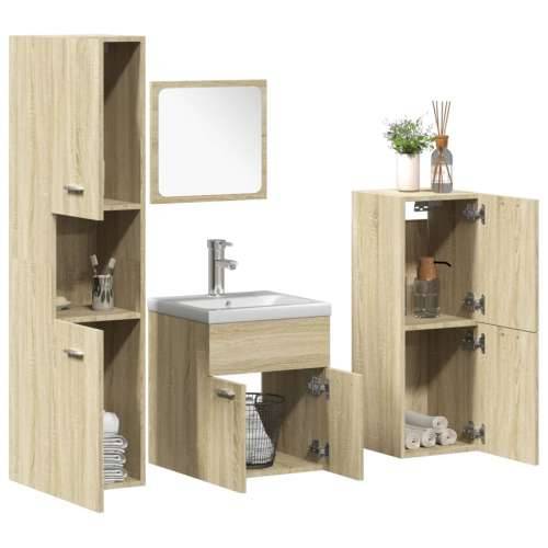 5-dijelni set kupaonskog namještaja boja hrasta sonome drveni - sonoma hrast 41 x 38.5 x 46 cm 1 Cijena