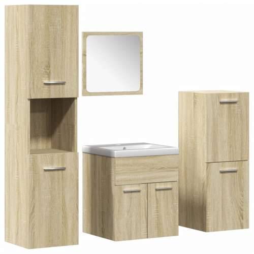 5-dijelni set kupaonskog namještaja boja hrasta sonome drveni - sonoma hrast 41 x 38.5 x 46 cm 1 Cijena