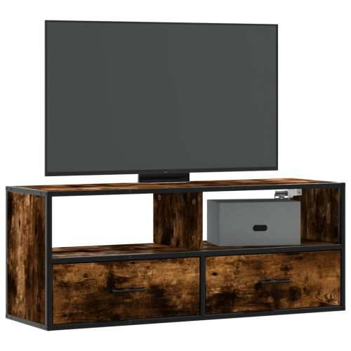 TV ormarić boja dimljenog hrasta 100x31x39,5 cm konstruirano - Dimljeni hrast 1 100 cm Cijena