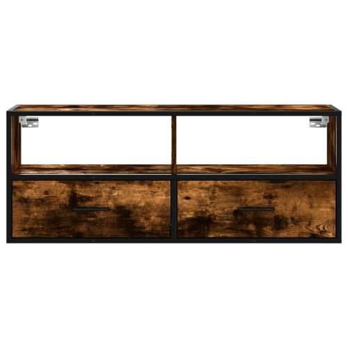 TV ormarić boja dimljenog hrasta 100x31x39,5 cm konstruirano - Dimljeni hrast 1 100 cm Cijena