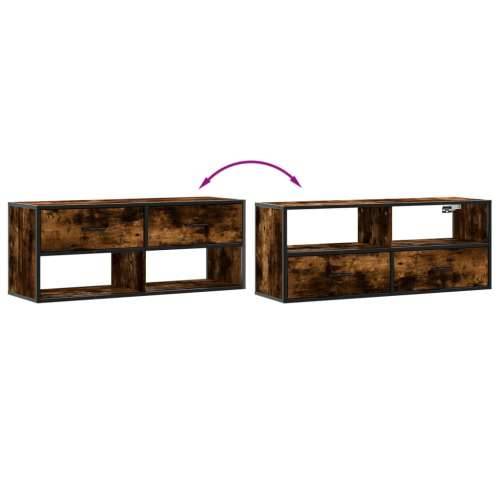 TV ormarić boja dimljenog hrasta 100x31x39,5 cm konstruirano - Dimljeni hrast 1 100 cm Cijena