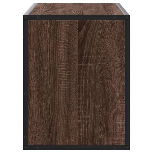 TV ormarić boja hrasta 100x31x39,5 cm konstruirano drvo i metal - Smeđi hrast 1 100 cm Cijena