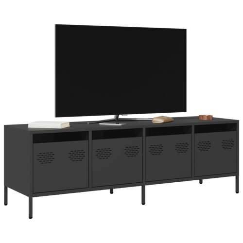 TV ormarić crni 135x39x43,5 cm hladno valjani čelik - Crna 1 135 cm Cijena