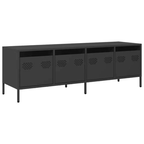 TV ormarić crni 135x39x43,5 cm hladno valjani čelik - Crna 1 135 cm Cijena
