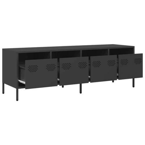 TV ormarić crni 135x39x43,5 cm hladno valjani čelik - Crna 1 135 cm Cijena