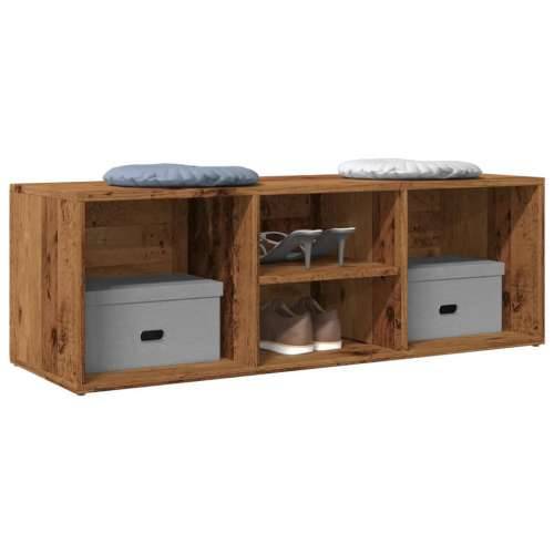 Klupa za spremanje obuće boja staro drvo 105x35x35 cm drvene - Staro drvo 1 Cijena