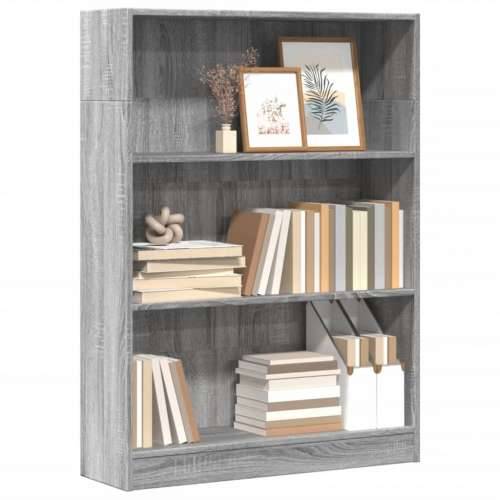 Regal za knjige boja hrasta 80x24x109 cm konstruirano drvo - Sivi hrast sonoma 1 109 cm 80 cm Cijena