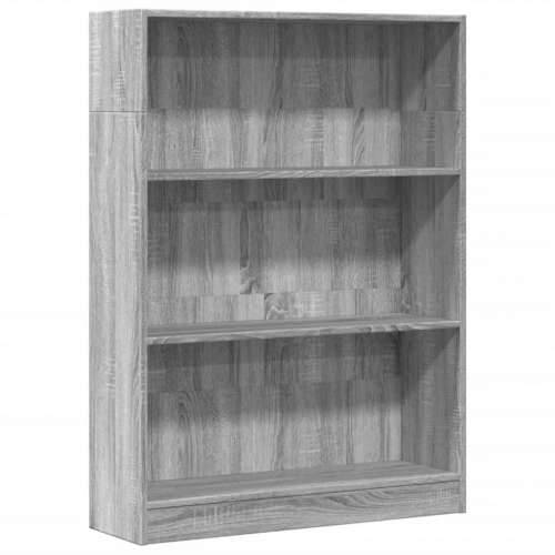 Regal za knjige boja hrasta 80x24x109 cm konstruirano drvo - Sivi hrast sonoma 1 109 cm 80 cm Cijena