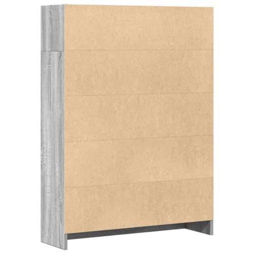Regal za knjige boja hrasta 80x24x109 cm konstruirano drvo - Sivi hrast sonoma 1 109 cm 80 cm Cijena
