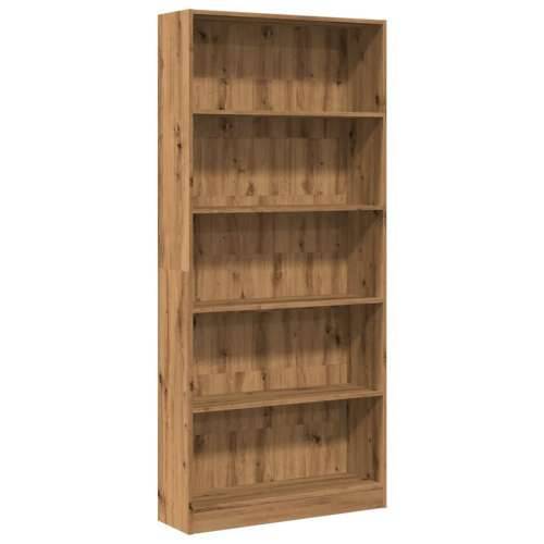 Regal za knjige boja hrasta 80x24x176 cm konstruirano drvo - Boja hrasta 1 176 cm 80 cm Cijena