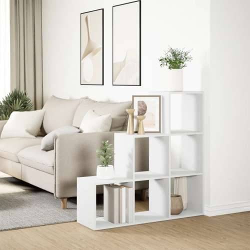 Pregrada / regal za knjige 3 razina bijeli 99x29x99 cm drveni - Bijela 1 99 cm Cijena