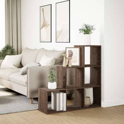 Pregrada / regal za knjige 3 razina hrast 99x29x99 cm drveni - Smeđi hrast 1 99 cm Cijena