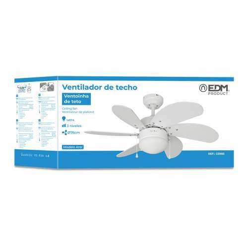 Stropni Ventilator sa Svjetlom EDM 33985 Aral Bijela 50 W Cijena