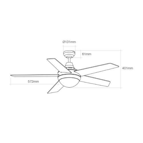 Stropni Ventilator sa Svjetlom EDM 33988 Adriatico Bijela 60 W Cijena