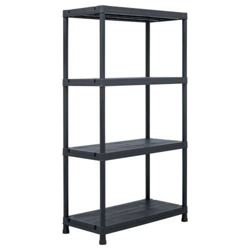 Stalci za pohranu 5 kom crni 60 x 30 x 138 cm plastični - 60 x 30 x 138 cm 1 5 Cijena