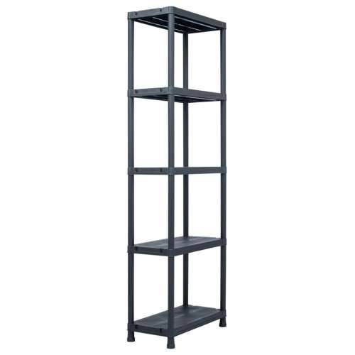 Stalci za pohranu 2 kom crni 125 kg 60 x 30 x 180 cm plastični - 60 x 30 x 180 cm 1 2 Cijena