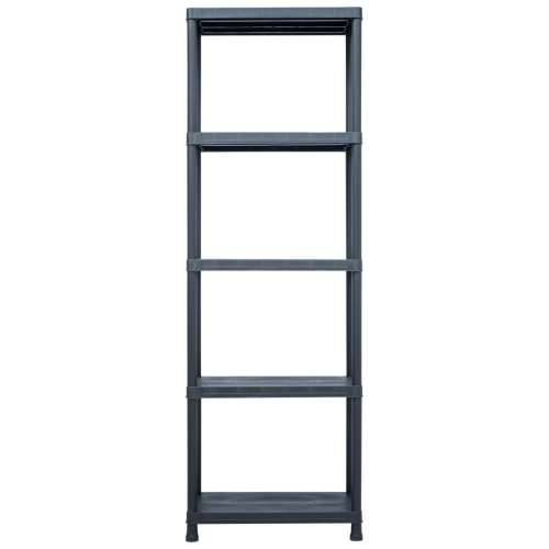Stalci za pohranu 2 kom crni 125 kg 60 x 30 x 180 cm plastični - 60 x 30 x 180 cm 1 2 Cijena