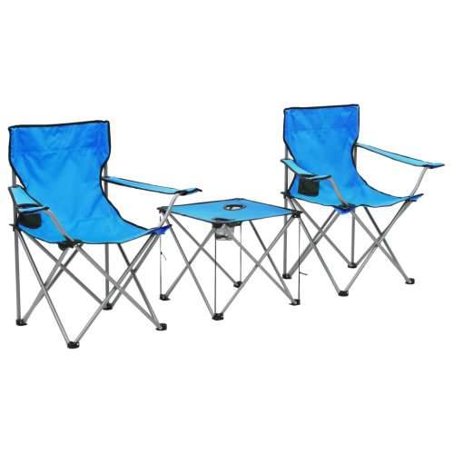 3-dijelni set stola i stolica za kampiranje plavi Cijena