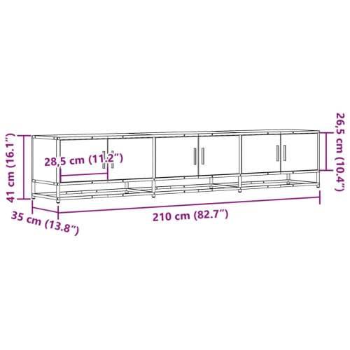 TV ormarić boja hrasta 210x35x41 cm od konstruiranog drva - sonoma hrast 1 210 cm Cijena