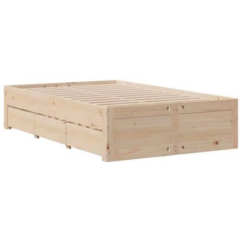 Okvir kreveta bez madraca s ladicama 135 x 190 cm od borovine - Prirodna 135 x 190 cm Cijena