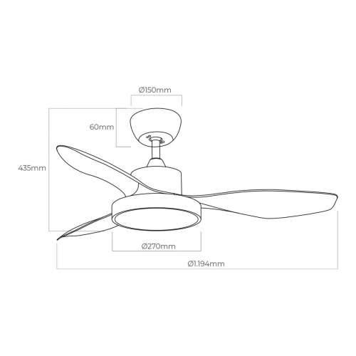 Stropni Ventilator sa Svjetlom EDM 33817 Arctic Bijela 24 W 38 W 2160 Lm Cijena