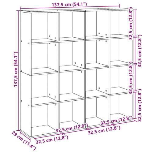 Ormarić za knjige bijeli 137,5x29x137,5 cm konstruirano drvo - Bijela 1 137.5 cm Cijena